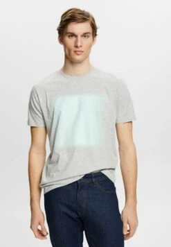 Edc By Esprit Mit Print - T-Shirt Print - Light Grey New