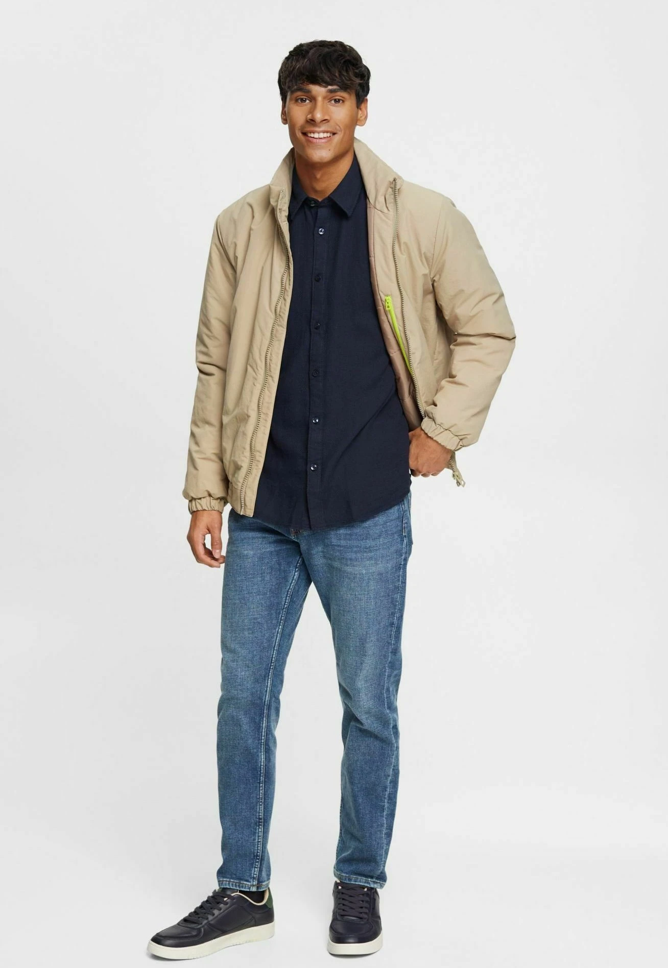 Edc By Esprit Dobby - Overhemd - Navy 2 Edc By Esprit Dobby - Overhemd - Navy - Afbeelding 2