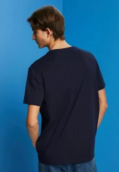 ESPRIT Aus Nachhaltiger Mit Brusttasche - T-Shirt Print - Navy -ESPRIT Winkel 1030bce673ca433db678595102a6cd42