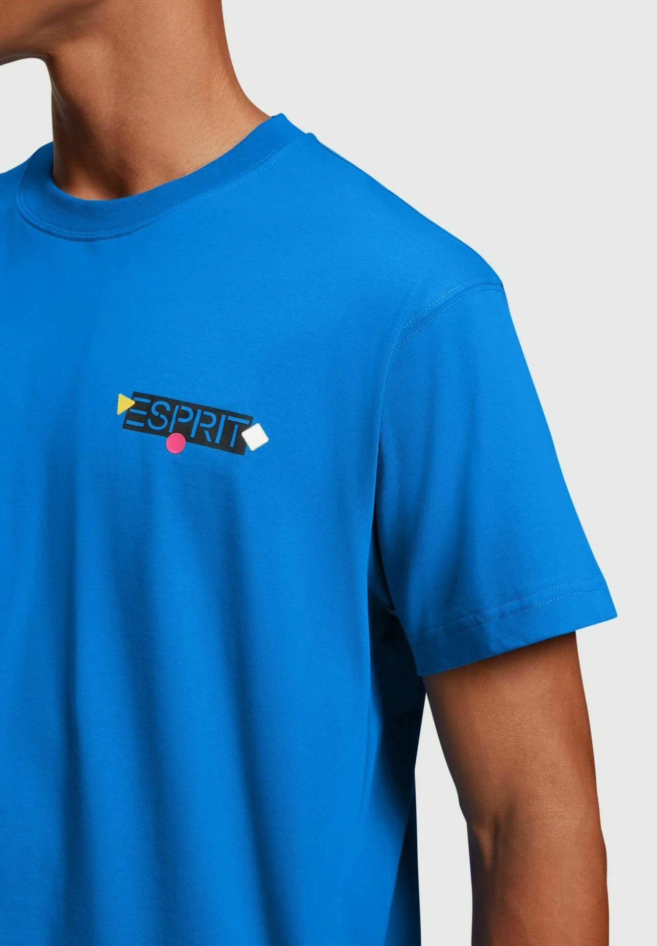 ESPRIT Yagi Archive Mit Grafik Logo - T-Shirt Basic - Blue 3 ESPRIT Yagi Archive Mit Grafik Logo - T-Shirt Basic - Blue - Afbeelding 3