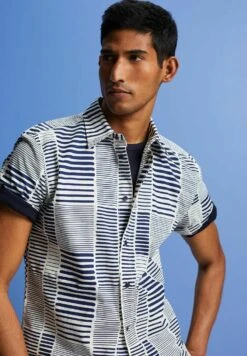 ESPRIT Leichtes Kurzarm - Overhemd - Dark Blue -ESPRIT Winkel 1c187ba4871d489aaea5c50c7f9c82bd