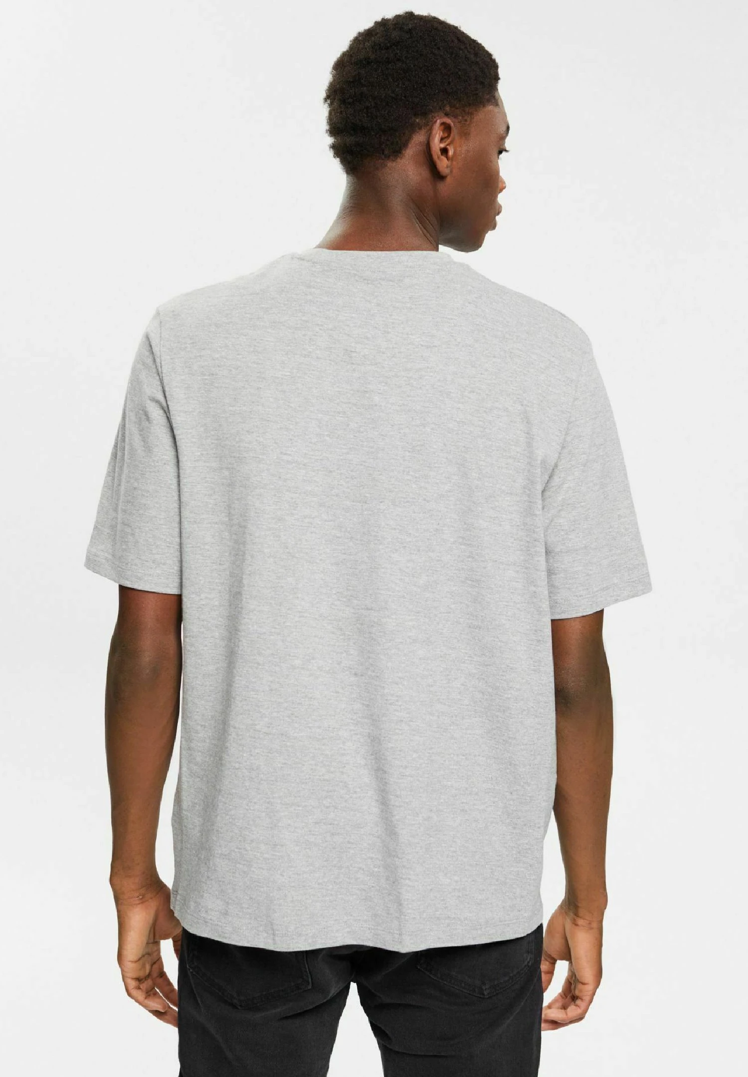 Edc By Esprit Meliertes - T-Shirt Basic - Medium Grey 3 Edc By Esprit Meliertes - T-Shirt Basic - Medium Grey - Afbeelding 3