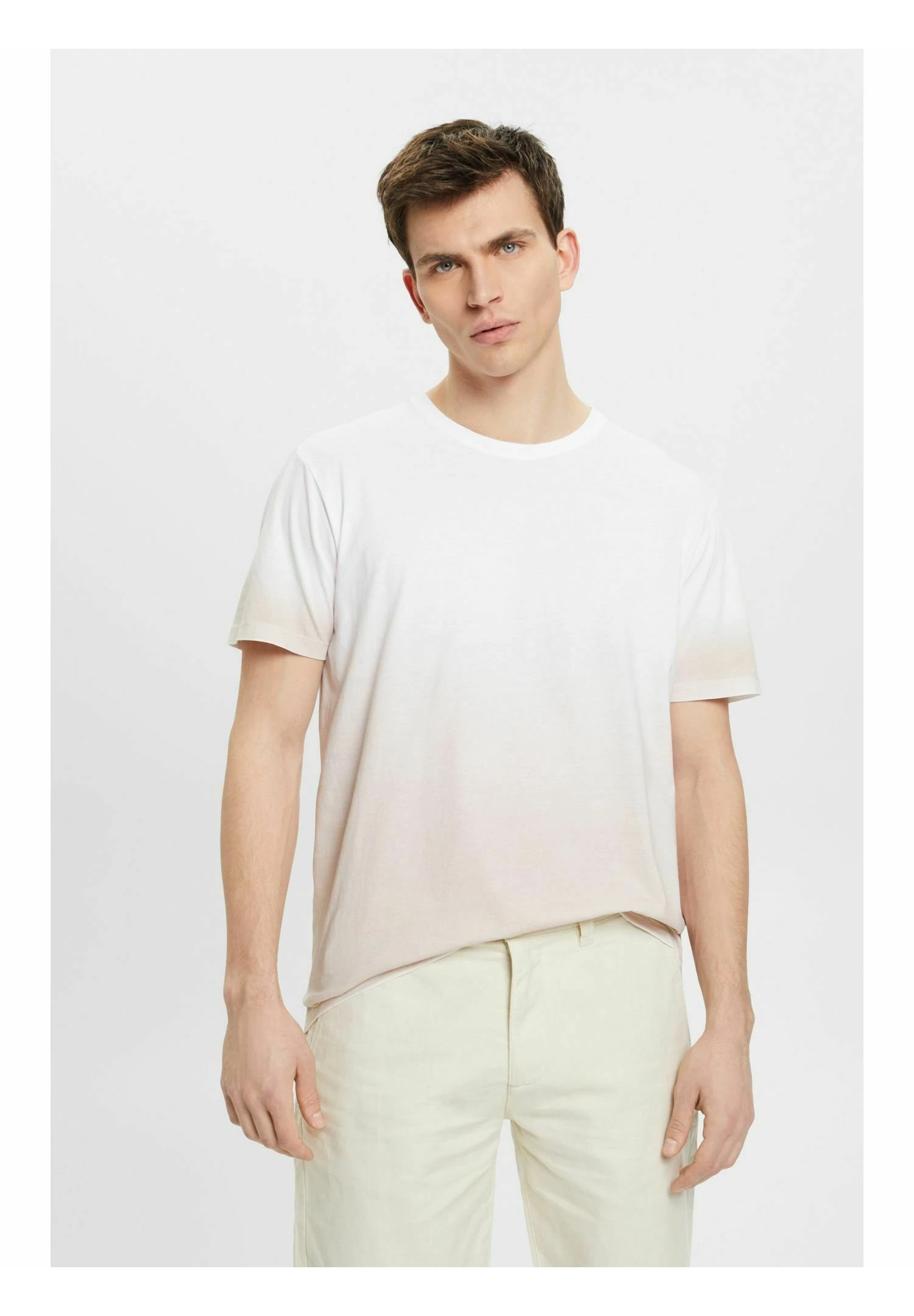 Edc By Esprit Zweifarbig Blass Gefärbtes - T-Shirt Print - White 1 Edc By Esprit Zweifarbig Blass Gefärbtes - T-Shirt Print - White