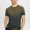 Edc By Esprit Zweifarbig Blass Gefärbtes - T-Shirt Print - Khaki Green