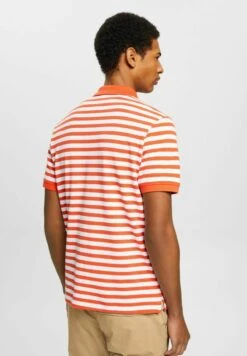 ESPRIT Gestreiftes - Poloshirt - Orange Red -ESPRIT Winkel 2a46b090e0284eaf9cf86ba59f4756b0