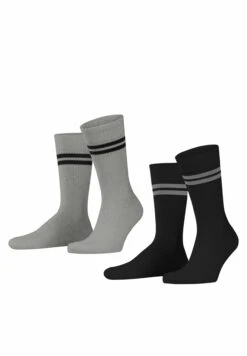 ESPRIT Tennis Stripe 2-Pack With Pattern - Sokken - BlackMix