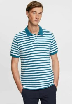 ESPRIT Gestreiftes - Poloshirt - Petrol Blue
