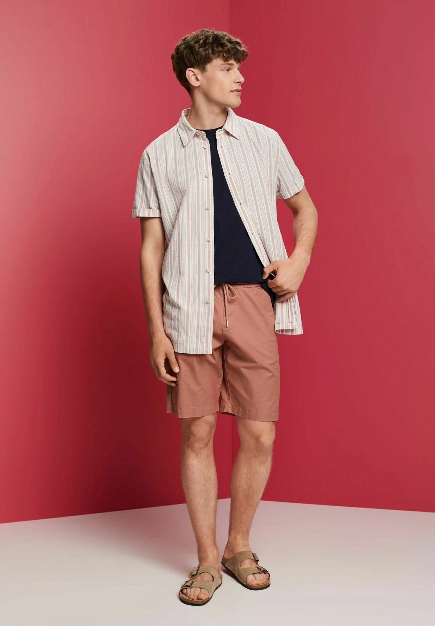 Edc By Esprit Kurzärmeliges- Overhemd - Dark Old Pink 3 Edc By Esprit Kurzärmeliges- Overhemd - Dark Old Pink - Afbeelding 3