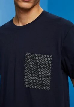ESPRIT Aus Nachhaltiger Mit Brusttasche - T-Shirt Print - Navy -ESPRIT Winkel 38423dc35a1348699499a76add4b7cd4