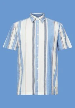 ESPRIT Kurzarm Mit Streifen - Overhemd - Bright Blue -ESPRIT Winkel 3992f7374be54629b56f5fd43913623c