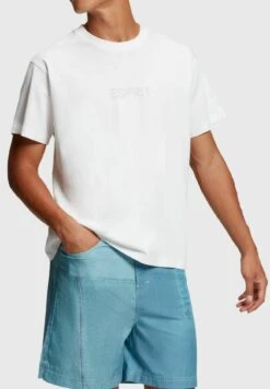 ESPRIT Mit Logo-Aufnäher Mit Nieten - T-Shirt Print - White