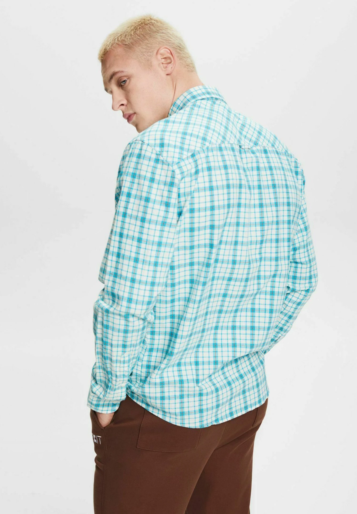 ESPRIT Karierte - Overhemd - Aqua Green 3 ESPRIT Karierte - Overhemd - Aqua Green - Afbeelding 3