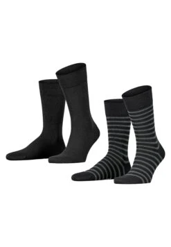 ESPRIT Fine Stripe 2-Pack With Pattern - Sokken - Black