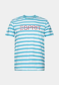 ESPRIT Gestreiftes - T-Shirt Print - Turquoise -ESPRIT Winkel 4a01dbb31f5f4d7897dd9e02bf41b285