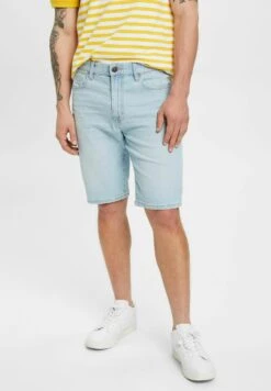 Edc By Esprit Destroyed - Jeansshort - Blue Bleached