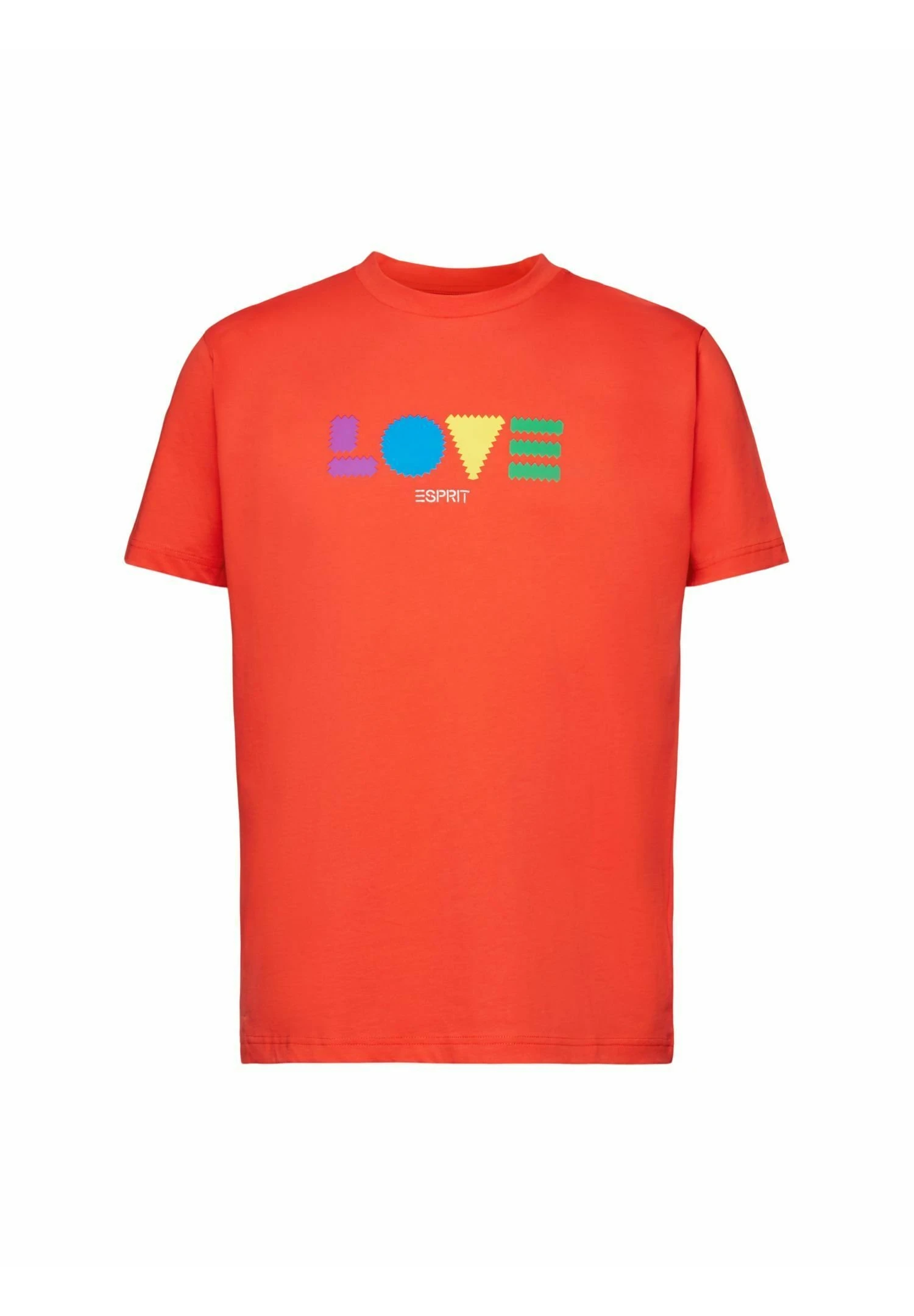ESPRIT Mit Geometrischem Love-Print - T-Shirt Print - Orange Red 9 ESPRIT Mit Geometrischem Love-Print - T-Shirt Print - Orange Red - Afbeelding 9
