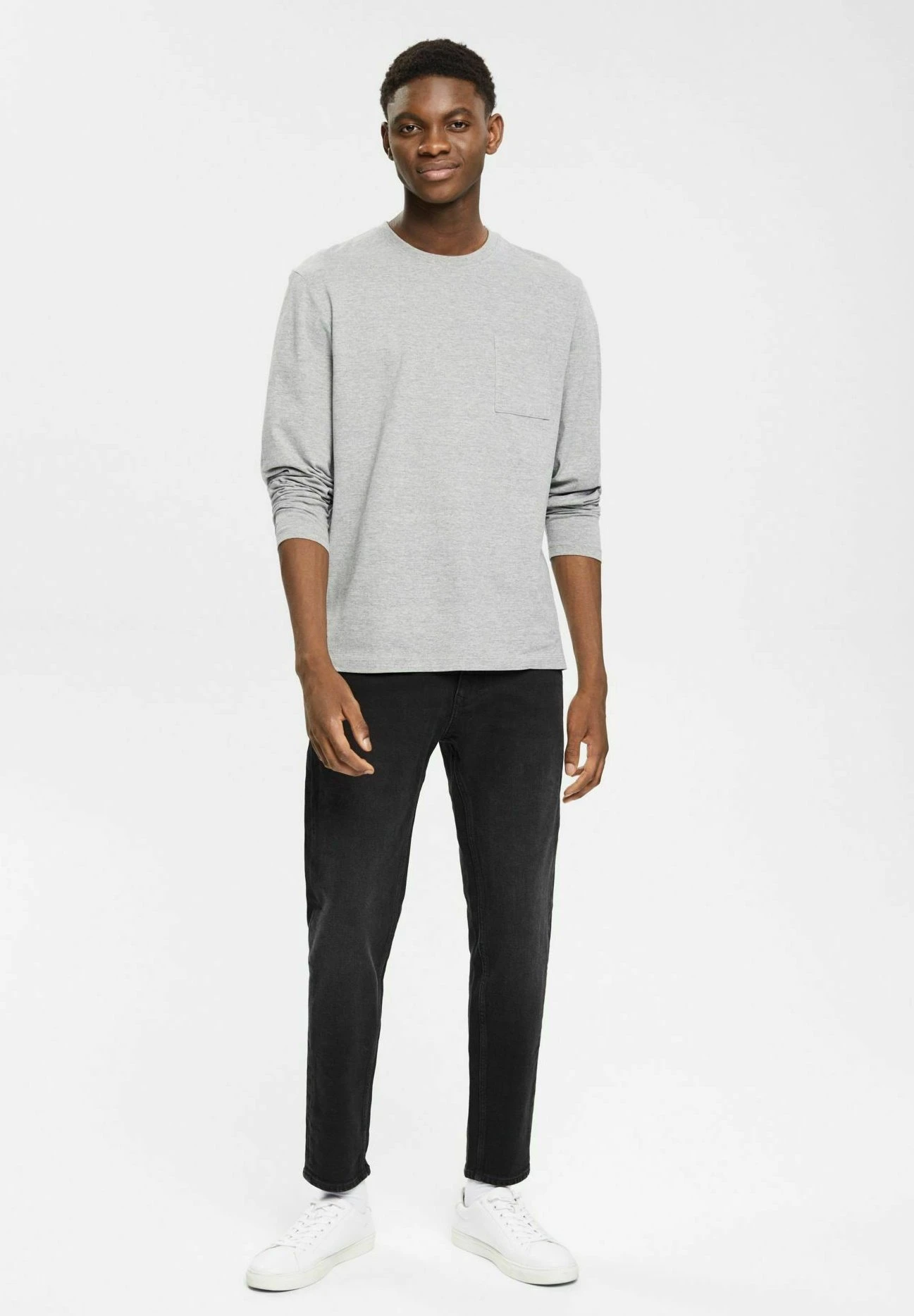 Edc By Esprit Longsleeve - Medium Grey 2 Edc By Esprit Longsleeve - Medium Grey - Afbeelding 2