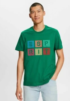 ESPRIT Mit Logo - T-Shirt Print - Dark Green