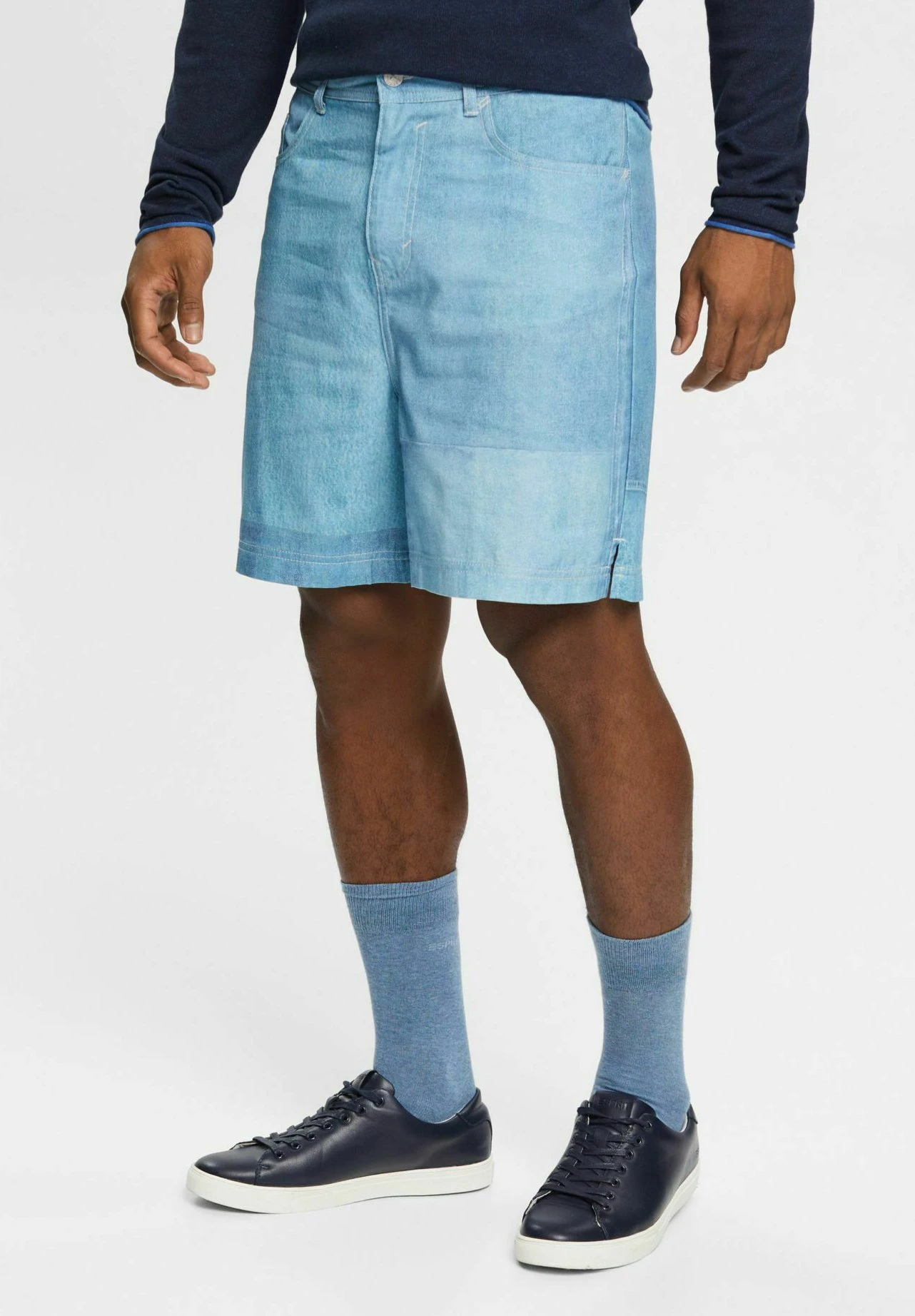 ESPRIT Mit Allover Print - Jeansshort - Blue Medium Wash 1 ESPRIT Mit Allover Print - Jeansshort - Blue Medium Wash