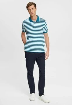 ESPRIT Gestreiftes - Poloshirt - Petrol Blue -ESPRIT Winkel 5fe6fb07458f449d824bef3b04a1cf4a