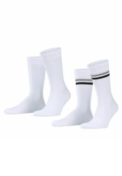 ESPRIT Tennis Stripe 2-Pack With Pattern - Sokken - White Mix