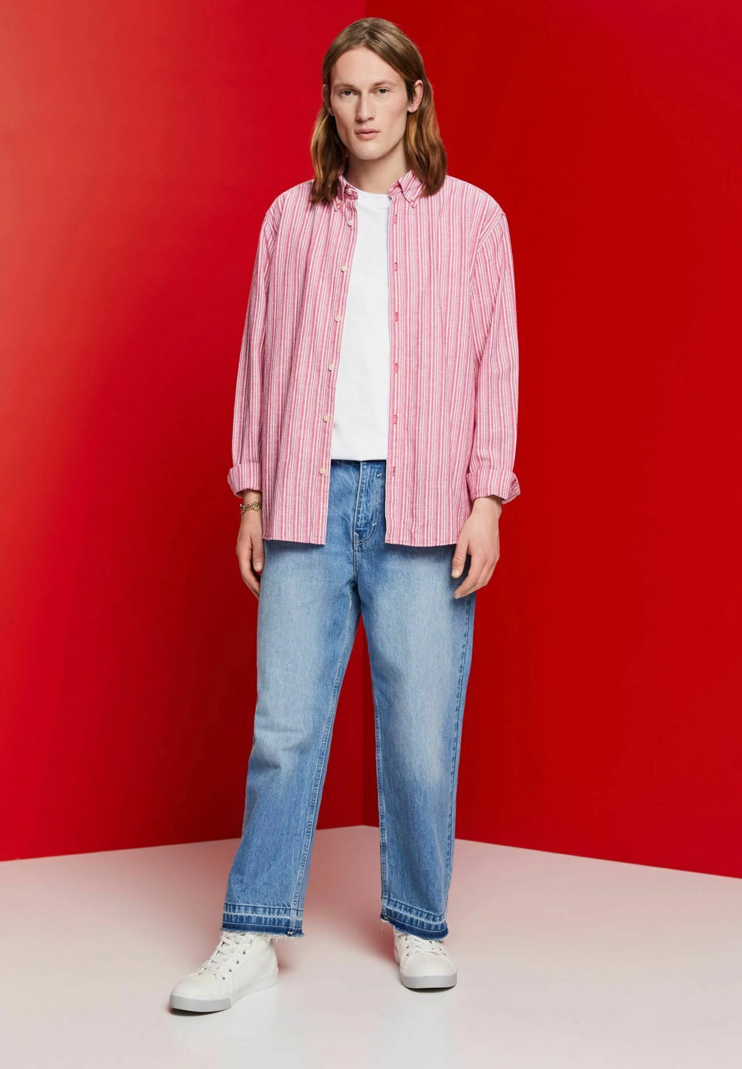 ESPRIT Streifen Mit Anteil - Overhemd - Dark Pink 3 ESPRIT Streifen Mit Anteil - Overhemd - Dark Pink - Afbeelding 3