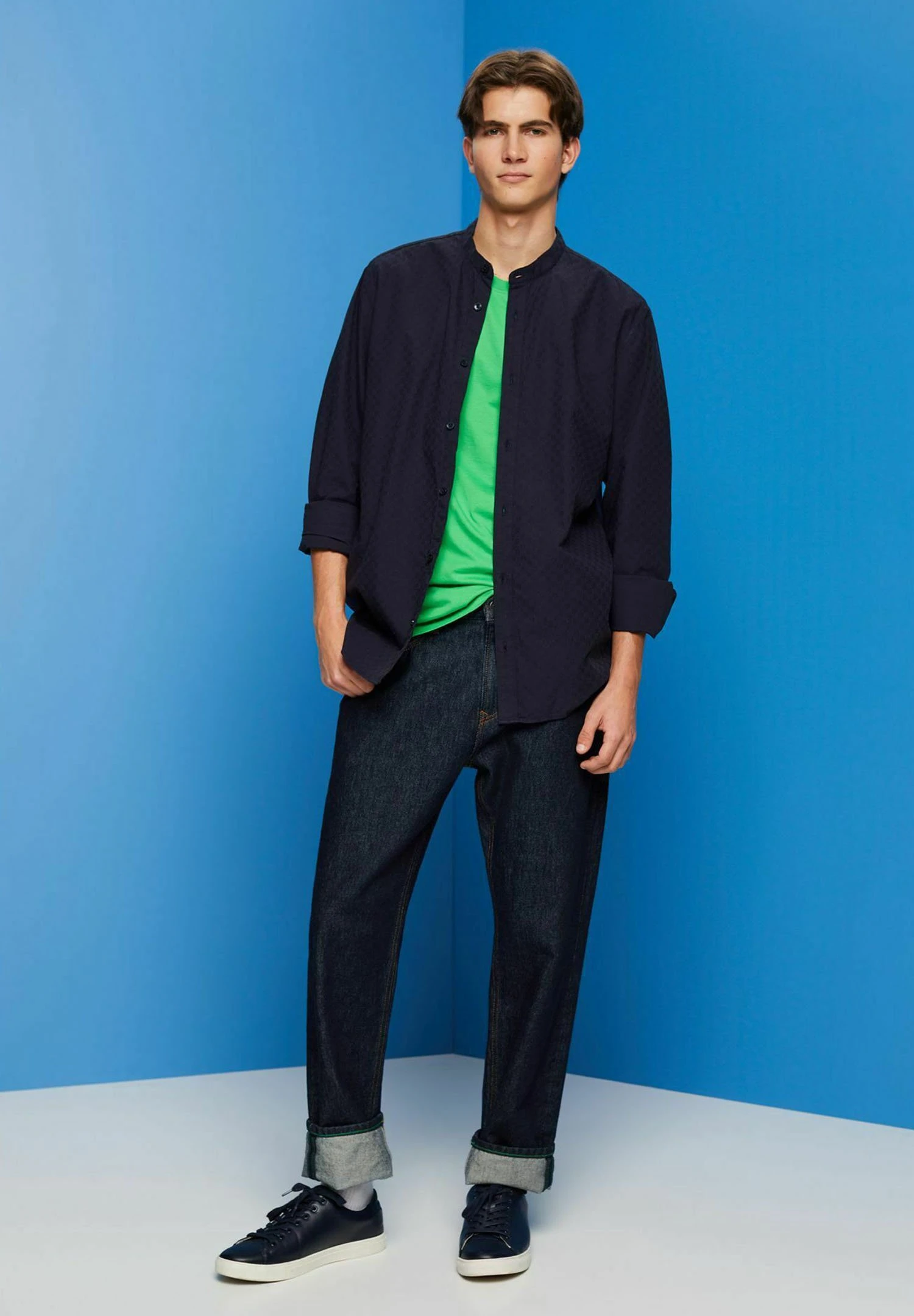 ESPRIT Strukturiertes- Overhemd - Navy 2 ESPRIT Strukturiertes- Overhemd - Navy - Afbeelding 2