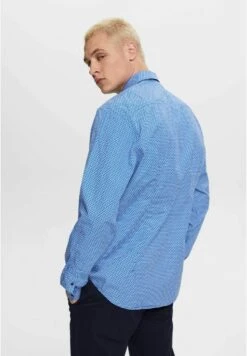 ESPRIT Schmal GeschnittenesMit Allover Dessin - Overhemd - Blue -ESPRIT Winkel 7240bf9c4e38487aaf1fa0d2b22ad9d2