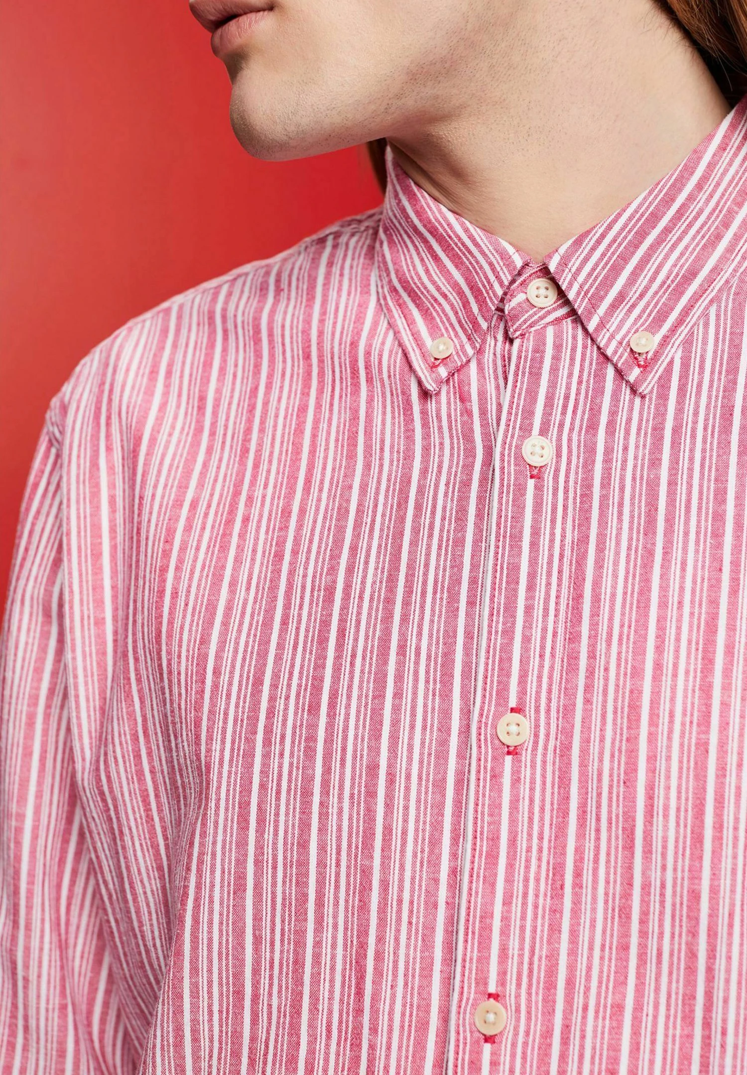 ESPRIT Streifen Mit Anteil - Overhemd - Dark Pink 6 ESPRIT Streifen Mit Anteil - Overhemd - Dark Pink - Afbeelding 6