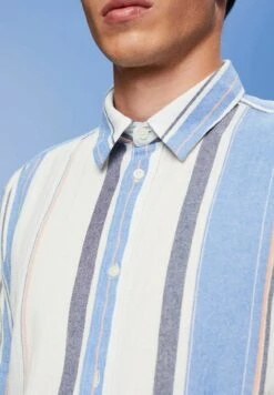 ESPRIT Kurzarm Mit Streifen - Overhemd - Bright Blue -ESPRIT Winkel 77499792ed6444c9a22e3f31a35b880a