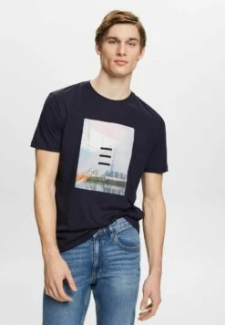 ESPRIT Mit Print - T-Shirt Print - Navy