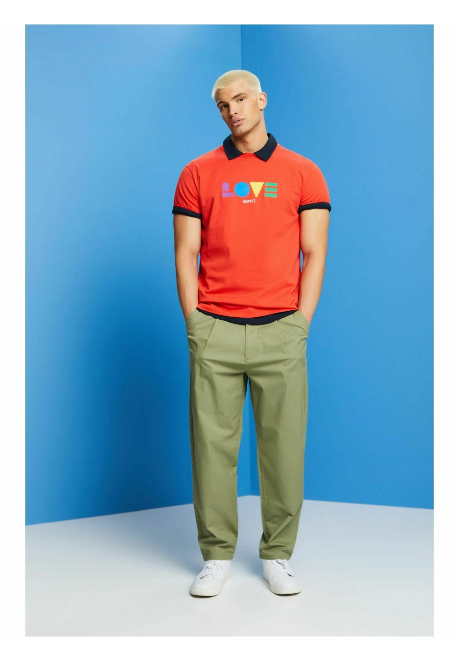 ESPRIT Mit Geometrischem Love-Print - T-Shirt Print - Orange Red 6 ESPRIT Mit Geometrischem Love-Print - T-Shirt Print - Orange Red - Afbeelding 6