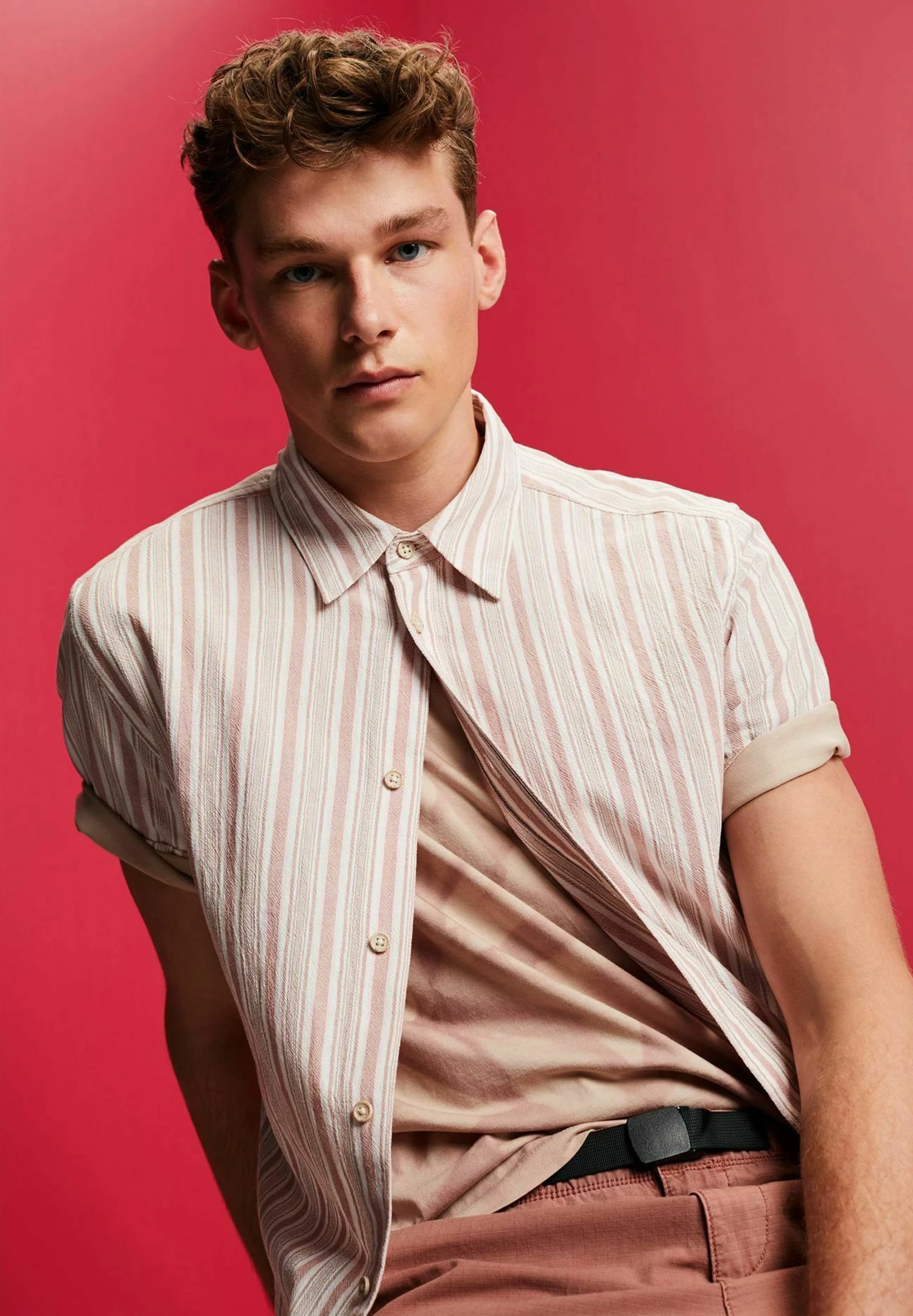 Edc By Esprit Kurzärmeliges- Overhemd - Dark Old Pink 7 Edc By Esprit Kurzärmeliges- Overhemd - Dark Old Pink - Afbeelding 7