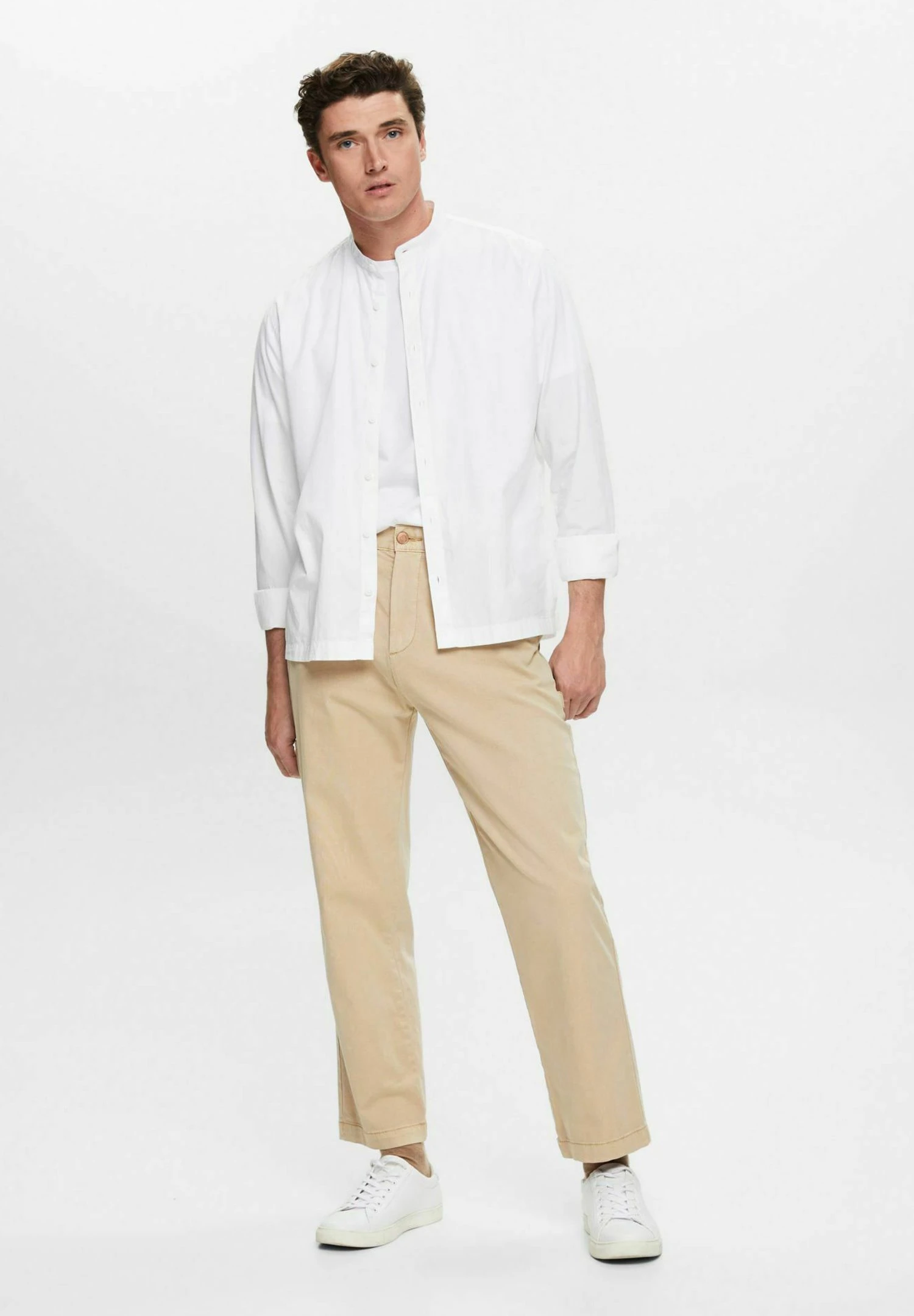 Edc By Esprit Mit Stehkragen - Overhemd - White 2 Edc By Esprit Mit Stehkragen - Overhemd - White - Afbeelding 2