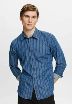 Edc By Esprit Mit Streifen - Overhemd - Navy