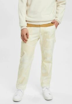 ESPRIT Gemusterte Mit Geradem Bein - Broek - Beige