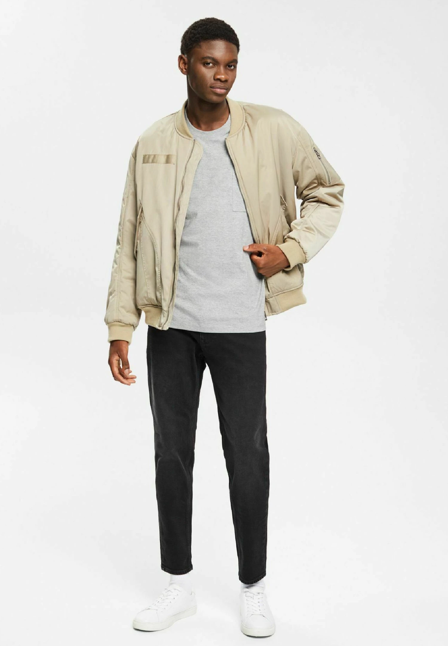 Edc By Esprit Meliertes - T-Shirt Basic - Medium Grey 2 Edc By Esprit Meliertes - T-Shirt Basic - Medium Grey - Afbeelding 2