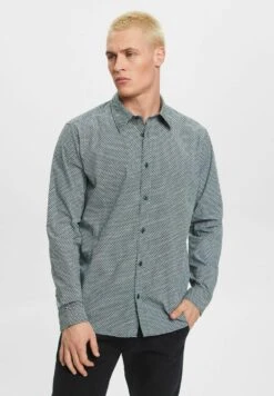 ESPRIT Schmal GeschnittenesMit Allover Dessin - Overhemd - Dark Teal Green