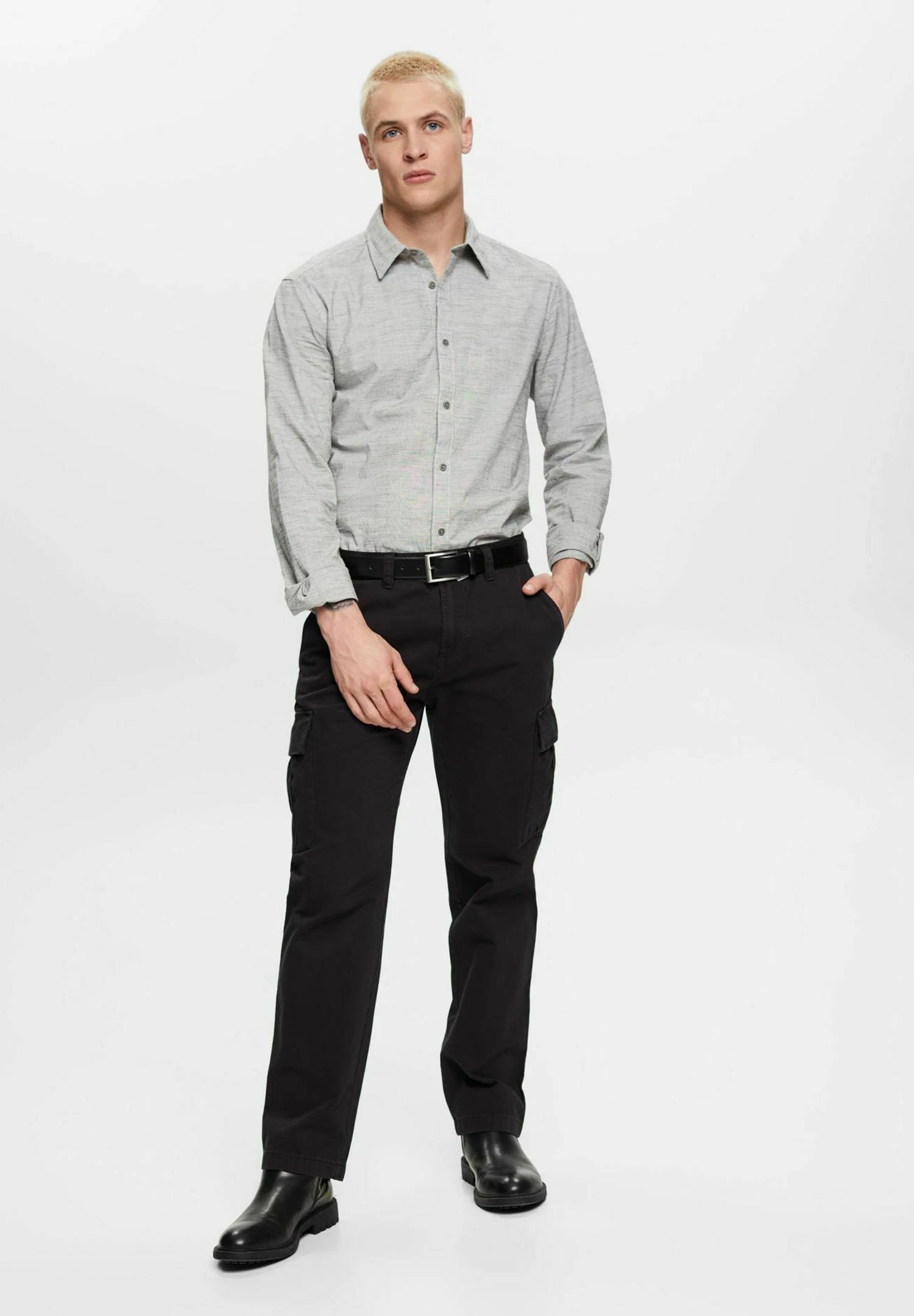 ESPRIT Gestreiftes - Overhemd - Medium Grey 2 ESPRIT Gestreiftes - Overhemd - Medium Grey - Afbeelding 2