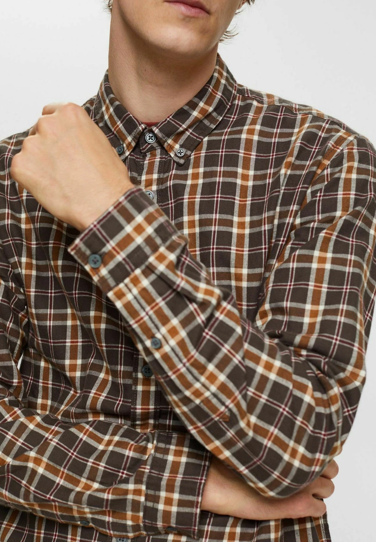 ESPRIT Mit Karos - Overhemd - Dark Grey 4 ESPRIT Mit Karos - Overhemd - Dark Grey - Afbeelding 4