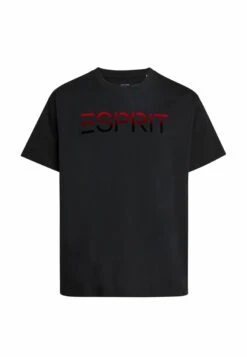 ESPRIT Mit Beflocktem Logo-Aufnäher - T-Shirt Print - Black -ESPRIT Winkel c900bc3d66bb45759a27a07ce5819a45