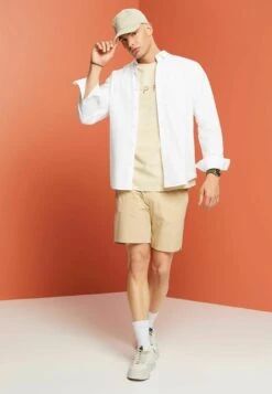 ESPRIT Mit Logo - T-Shirt Print - Beige