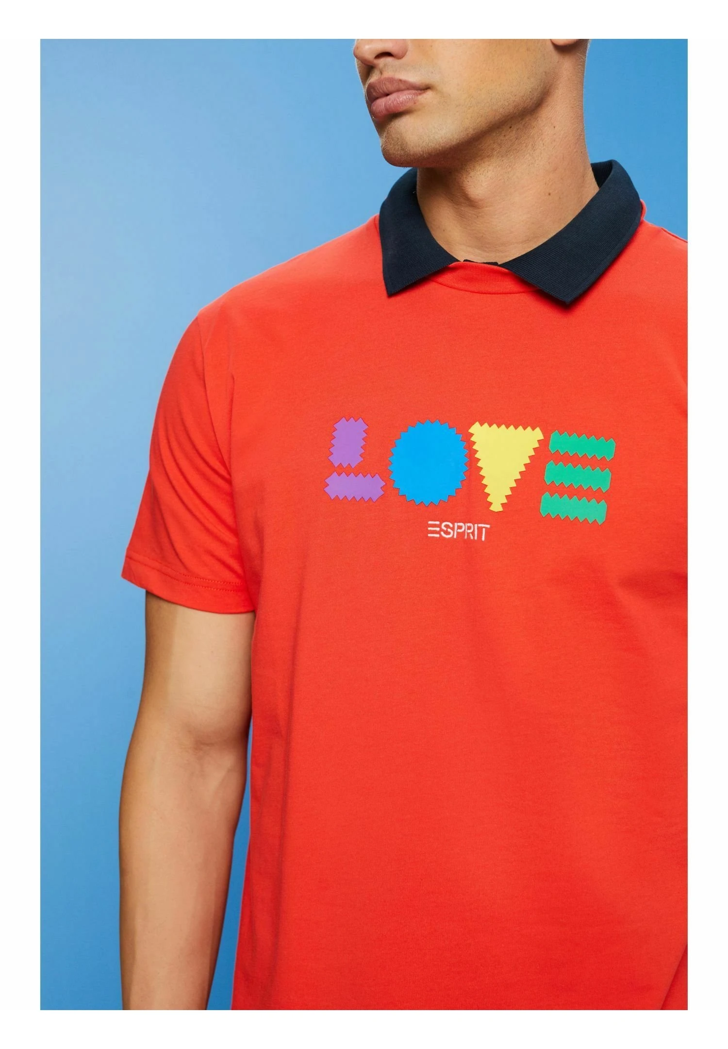 ESPRIT Mit Geometrischem Love-Print - T-Shirt Print - Orange Red 8 ESPRIT Mit Geometrischem Love-Print - T-Shirt Print - Orange Red - Afbeelding 8