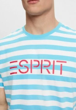 ESPRIT Gestreiftes - T-Shirt Print - Turquoise -ESPRIT Winkel cf116f5e00424f438e703e2249a06610