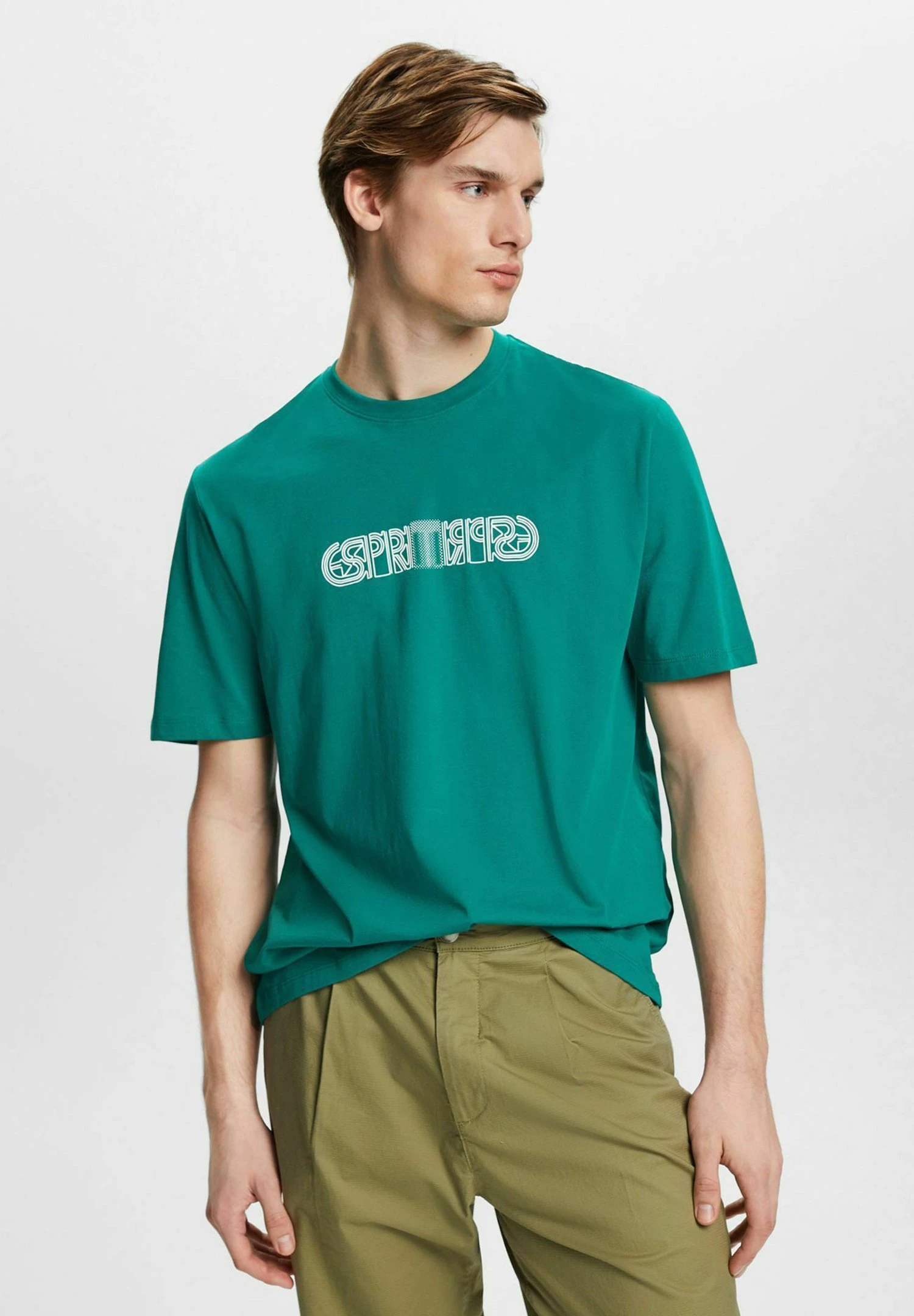 Edc By Esprit Mit Logo-Print In Lockerer Passform - T-Shirt Print - Emerald Green 1 Edc By Esprit Mit Logo-Print In Lockerer Passform - T-Shirt Print - Emerald Green
