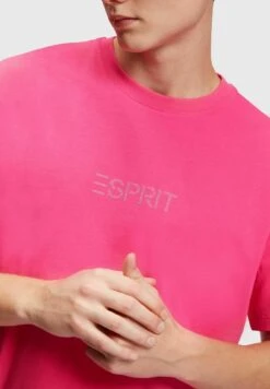 ESPRIT Mit Logo-Aufnäher Mit Nieten - T-Shirt Print - Pink Fuchsia -ESPRIT Winkel d29f1404306a4bc6bd7fe55d7adb1400