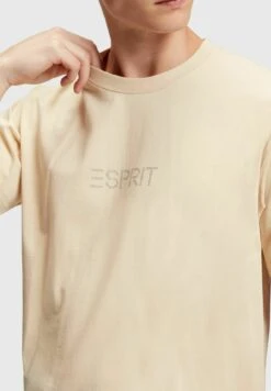 ESPRIT Mit Logo-Aufnäher Mit Nieten - T-Shirt Print - Light Taupe -ESPRIT Winkel d3ba6178b01f4d4fa82e15dda5ac3650