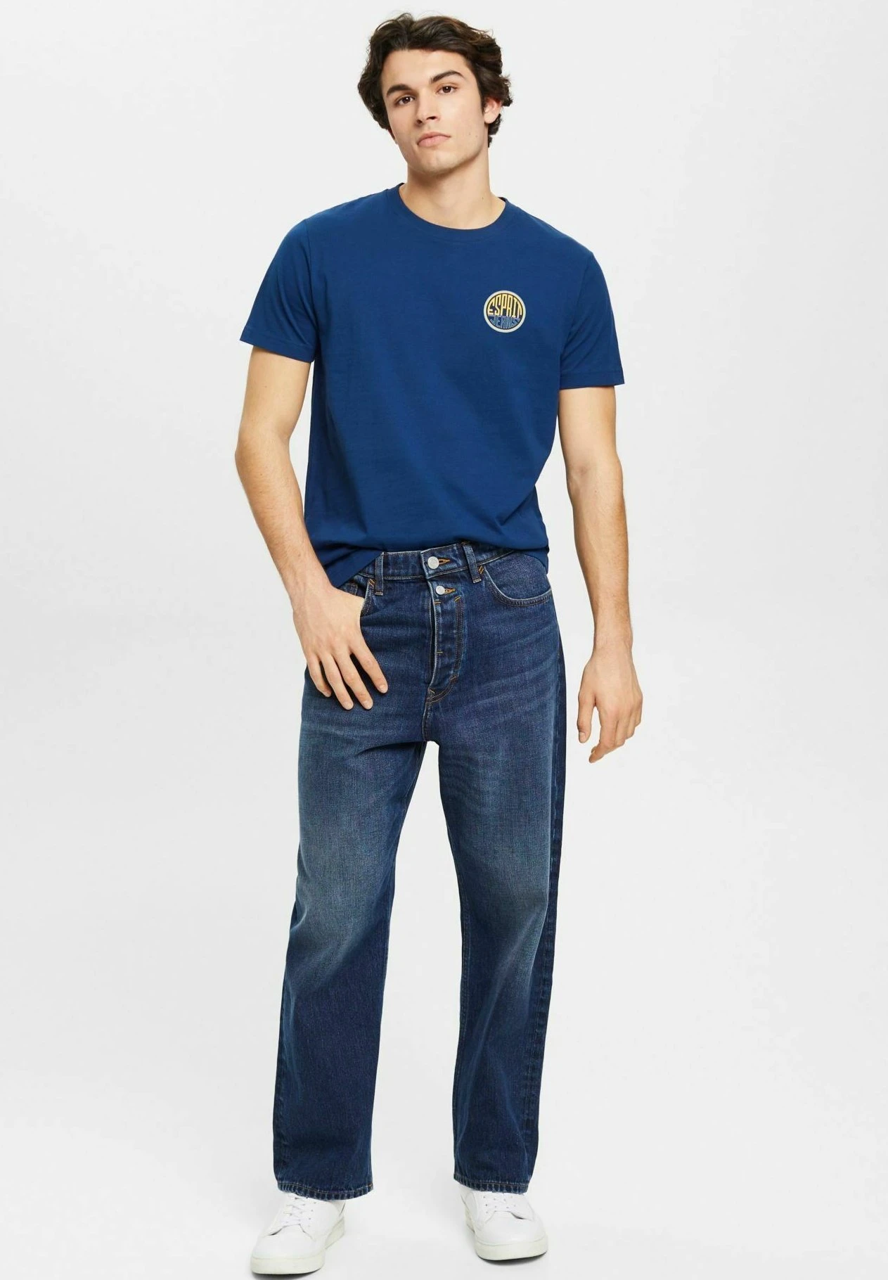 ESPRIT Mit Print Auf Der Brust - T-Shirt Basic - Ink 2 ESPRIT Mit Print Auf Der Brust - T-Shirt Basic - Ink - Afbeelding 2