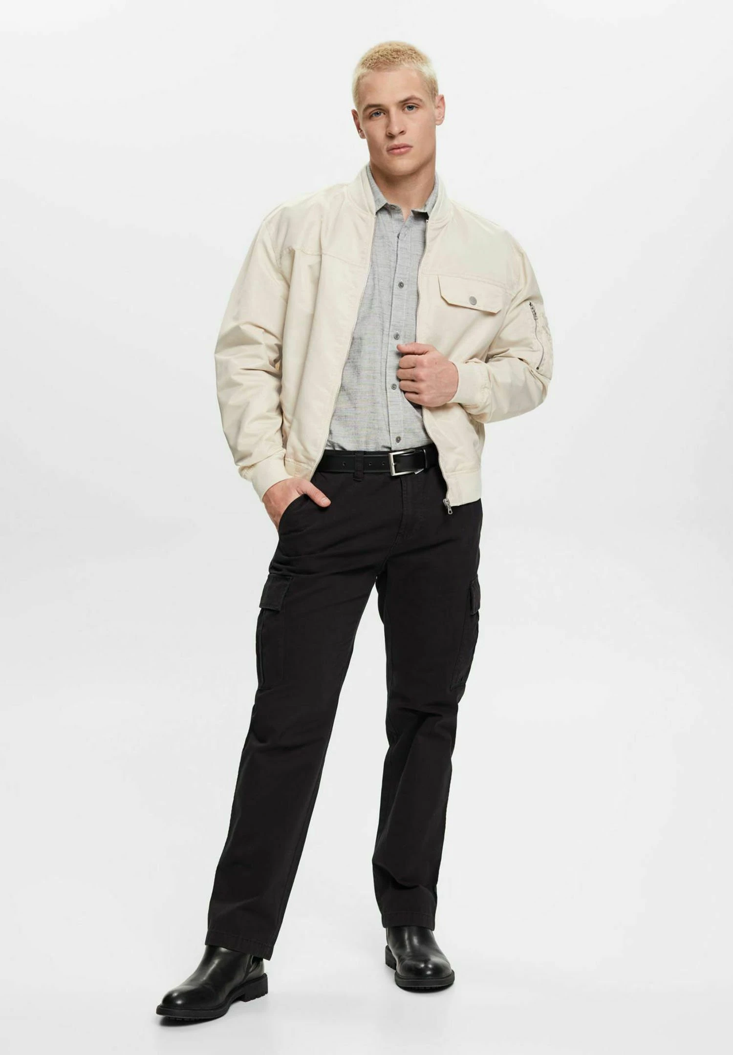 ESPRIT Gestreiftes - Overhemd - Medium Grey 4 ESPRIT Gestreiftes - Overhemd - Medium Grey - Afbeelding 4