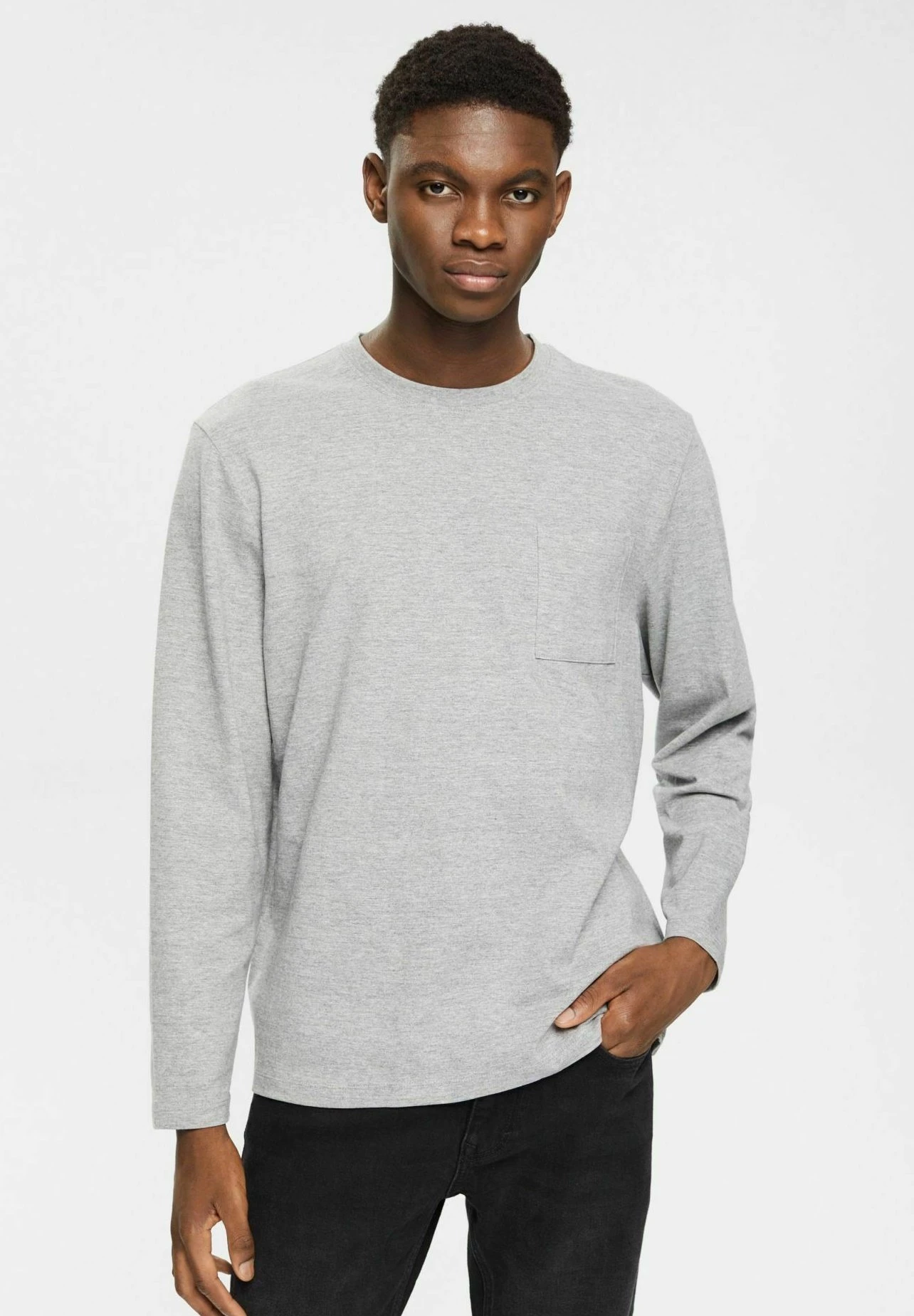 Edc By Esprit Longsleeve - Medium Grey 1 Edc By Esprit Longsleeve - Medium Grey